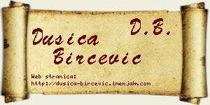 Dušica Birčević vizit kartica